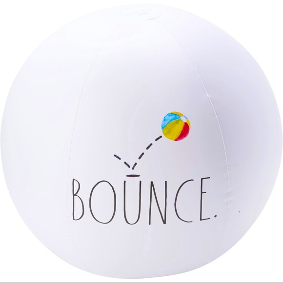 NWT Rae Dunn BOUNCE Beach Ball Inflatable Beach Toy Pool Accessories Kid & Adult - Picture 3 of 5